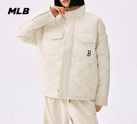 【羽绒钜惠】MLB男女同款菱形格小标羽绒服3ADJB0256【无货退款处理】