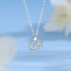 Winy S925 银月光环绕项链 施华洛世奇锆石精致吊坠 送女友闺蜜礼物颈链 商品缩略图0