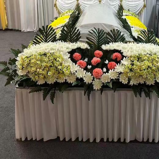 仿真花艺＋不锈钢架子＋围布围观花祭台花灵堂布置全套花仿真花殡仪瞻仰花 商品图0