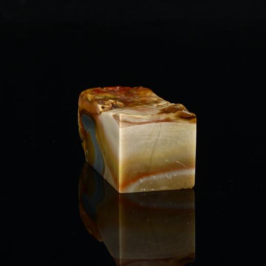 孤品17866昌化石龙钮带皮章手工精雕方章落款3.0*3.0*8.1cm 商品图3