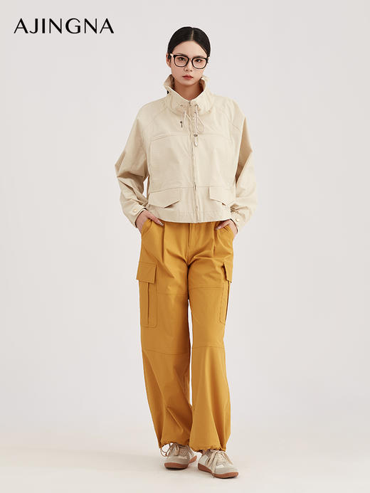 【商场同款】阿菁娜春季新款高弹四面弹外套立领抽绳防风保暖可户外可休闲一衣解锁多风格A31C107029 商品图4