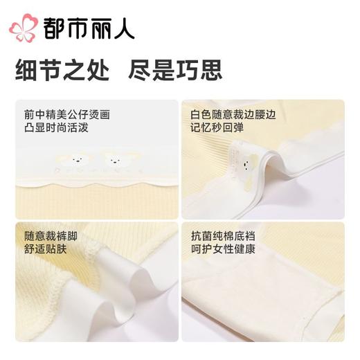 都市丽人内裤女士内裤人棉罗纹内裤木代尔内裤纤柔绵内裤LKC5H2 商品图3