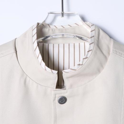 SDSA男装2026新款高贵轻奢假两件立领夹克宽松条纹拼接外套休闲款 商品图1