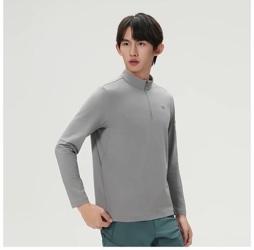 点此购买 可隆春秋季户外休闲衣吸湿排汗抗菌男士弹力半拉链长袖T恤 LL 341289 商品图7