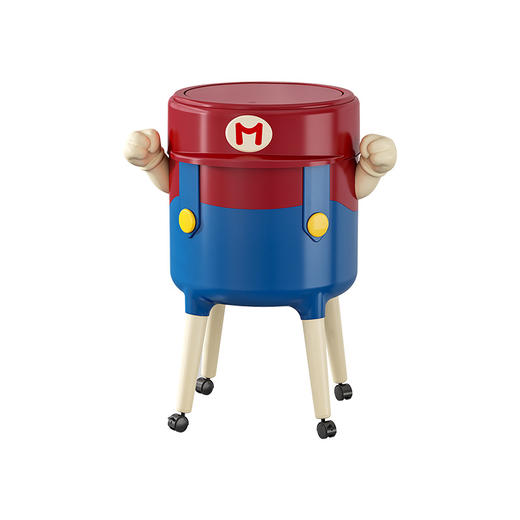 卡通设计款垃圾桶  设计感轻奢大号大容量垃圾桶 家用客厅免弯腰可移动高脚垃圾筒带盖 商品图2