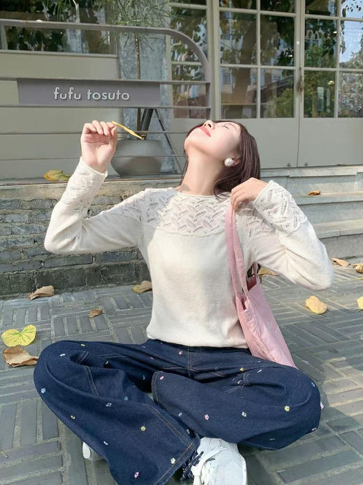 <曾小咸推荐>3.9现货秒杀 ！微信超特价！韩系镂空针织衫 日常169.99 立减90 秒杀79.99！！ 商品图5