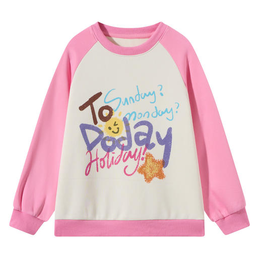 【MQD】童装女大童26春季新款儿童拼接撞色甜美可爱学院风长袖卫衣 商品图4