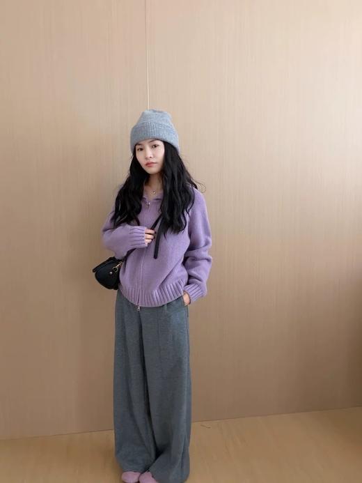 二店y 【3070】 醋酸羊毛毛呢裤 700g 柔软垂感直筒高腰阔腿裤 商品图8