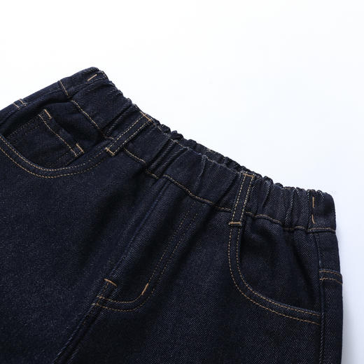 【MQD】童装女大童冬季新款儿童可爱萌趣卡通裤子加厚奥利绒牛仔裤 商品图2