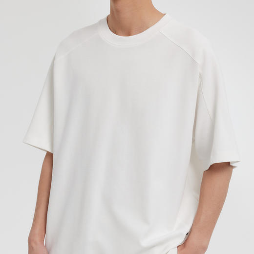 MODE COMMUTER | MC珠地针织插肩袖宽松圆领短袖T恤 商品图4