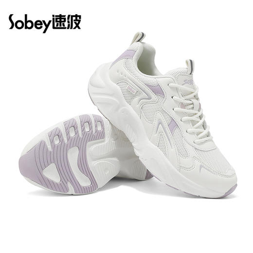 sobey速波超轻复古老爹休闲鞋 | 男女同款、厚底增高+4.5cm、拼接鞋面、舒适透气 商品图8