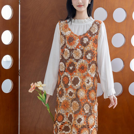 苏苏姐家木槿花开背心手工diy棉线毛线编织自制材料包 商品图1