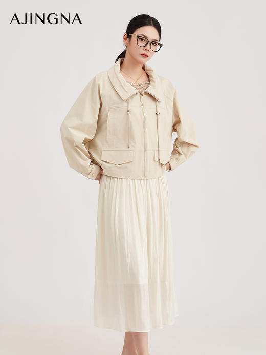 【商场同款】阿菁娜春季新款高弹四面弹外套立领抽绳防风保暖可户外可休闲一衣解锁多风格A31C107029 商品图2