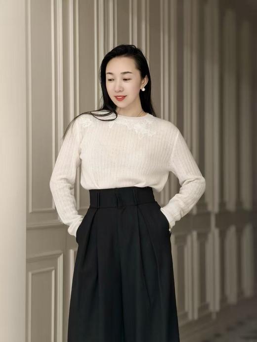 【3.6上新】早春初筵🌸珍珠白羊绒衫 商品图0