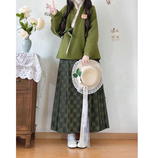 裁缝学苑AS643新中式改良汉服纸样女装毛绒交领弓袋袖上衣样板 商品图3