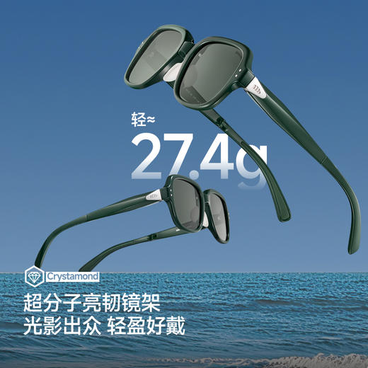 【蕉下小方框折叠墨镜】UV400 强效防晒 折叠便携超轻上镜 显脸小不挑脸型（多色可选） 商品图5