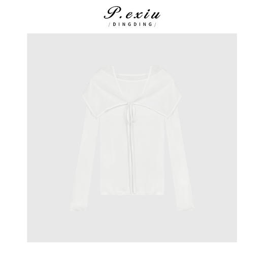 03-2潘依绣丁丁宠粉法式小围巾领两件套上衣Q93911 商品图0