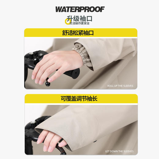 【长款电动车电瓶摩托车雨衣】全身防暴雨雨披 男款成人外穿骑行专用  商品图2