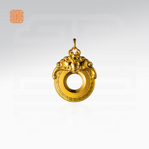 玺匠金铺《双福平安扣》足金9999 黄金吊坠项链生日礼物 商品图1