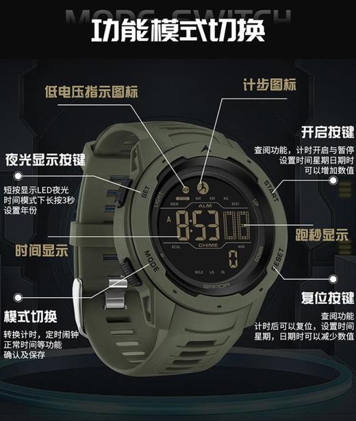 【不联网户外运动军旅战术手表】役前训练军旅户外运动专用电子手表sd 商品图1