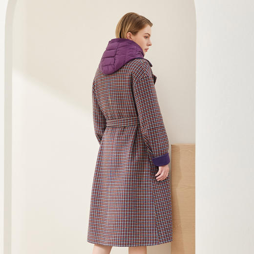 PH94A斯尔丽瑟俪冬季新款翻领收腰女士中长款毛呢大衣 商品图6