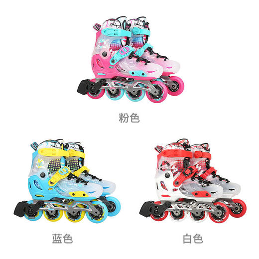 【代发】米高轮滑鞋儿童花样溜冰鞋全套装平花鞋可调直排轮花式旱冰初学S7 商品图4