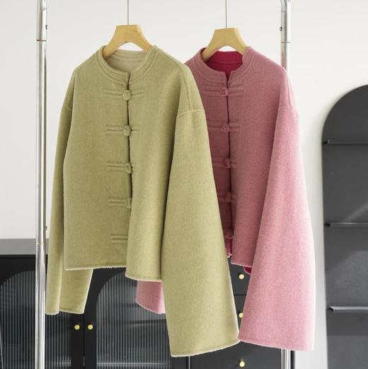 （3-7天发货）双面羊毛呢桑蚕丝新中式外套，国风有温度的雅致，同色系双面配色，时髦高级 商品图2