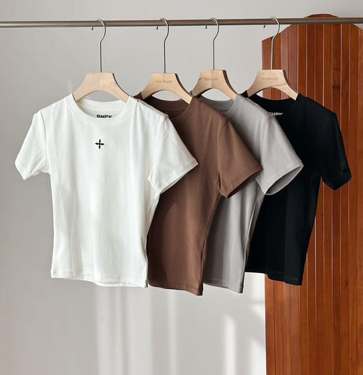 原单SMFK时髦十字标识短袖T恤2.26 商品图1