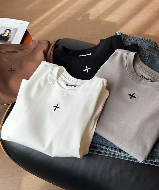 原单SMFK时髦十字标识短袖T恤2.26 商品图4