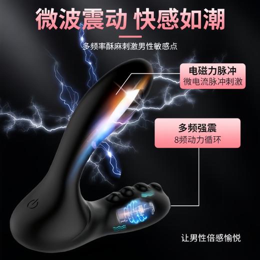 丽波电击角斗士后庭前列腺按摩器男用震动器无线遥控肛塞 商品图2