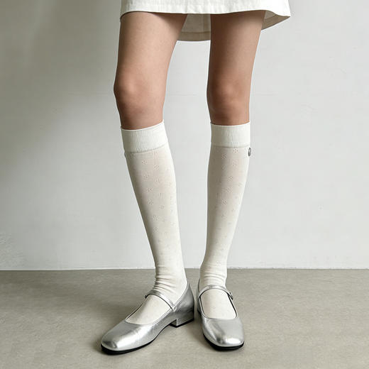 基础-简约暗纹圆扣小腿袜袜子-纪念日百货门店同款169643757 商品图4