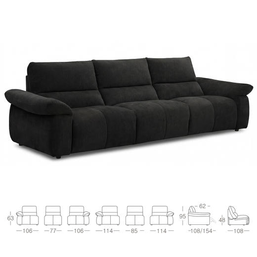 顾家家居整装 现代舒适多巴胺 布艺功能沙发KZ.9070B云麦谣 商品图9