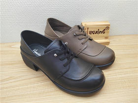 豪行秋冬新款23372801真皮职业休闲低跟女鞋单鞋皮鞋