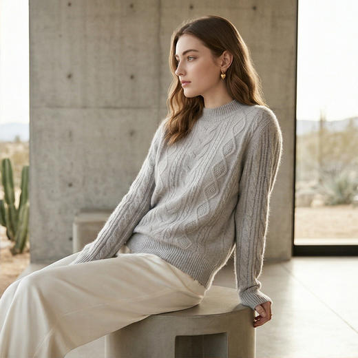 PALUOPO/PL半高领女衫E21836-C/约重375g帕罗 商品图2