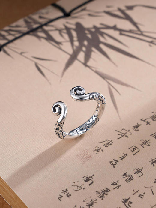 子佩集S990银【祥云金箍】戒指纯银悟空【YFJZ019】仿古2501 商品图2