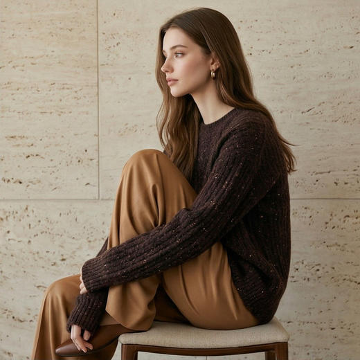 PALUOPO/PL圆领女衫ET255212R/约重300g帕罗 商品图3