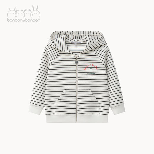 棕榈树刺绣条纹连帽外套 商品图3