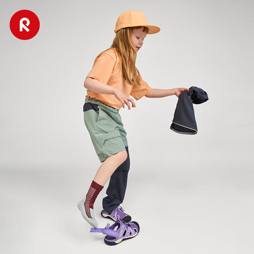 芬兰reima2026春夏新款中童舒适弹力运动吸湿速干可脱卸两穿裤子 商品图4