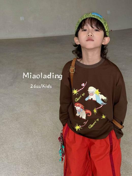 一店k （建议成套入！）26ss很难拒绝的浅春新Look！简单基础款儿童实用穿搭！上学和citywalk都能驾驭！主打时髦与可爱 鬼马精灵的感觉~！长袖T恤/连帽外套/牛仔裤多款选 商品图3