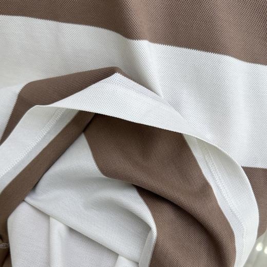 商务休闲翻领短袖T恤丝光棉5A抗菌宽条纹上衣   MDH-3211 商品图8