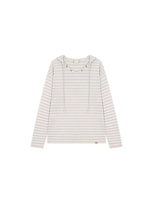 马得工地/MDGDTX222487/基础连帽条纹针织罩衫 商品图3