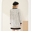 MC110斯尔丽24春季新款轻奢风时尚花纱格子直筒长袖优雅气质女式外套 商品缩略图1