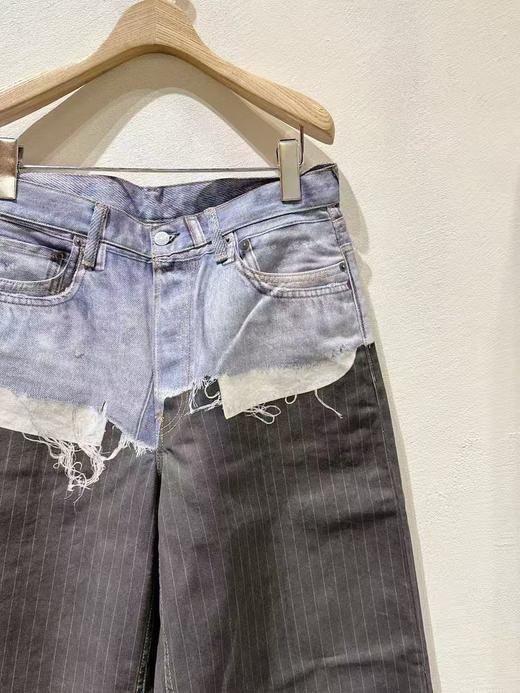 女款拼色牛仔裤长裤he001 商品图2