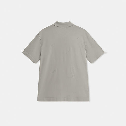 MODE COMMUTER | MC高捻混纺纱线休闲满幅logo提花POLO短袖线衫 商品图1