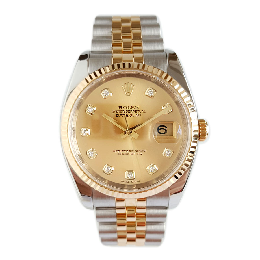 【95新】ROLEX劳力士116233瑞士天文台认证自动机械日期显示36mm（中性款）日志系列  蚝式钢/18k黄金表圈270226NJS11