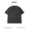SDSA男装2026新款潮牌复古风肌理短袖男女同款条纹宽松圆领T恤 商品缩略图0
