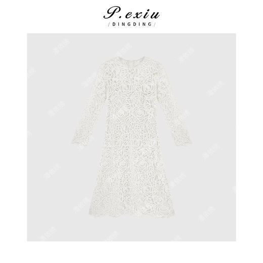 03-2潘依绣丁丁宠粉法式优雅气质蕾丝连衣裙Q2213 商品图0
