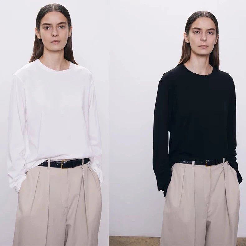 重磅！ Row长袖T恤    100支超柔不透   松弛感叠穿长袖TEE恤