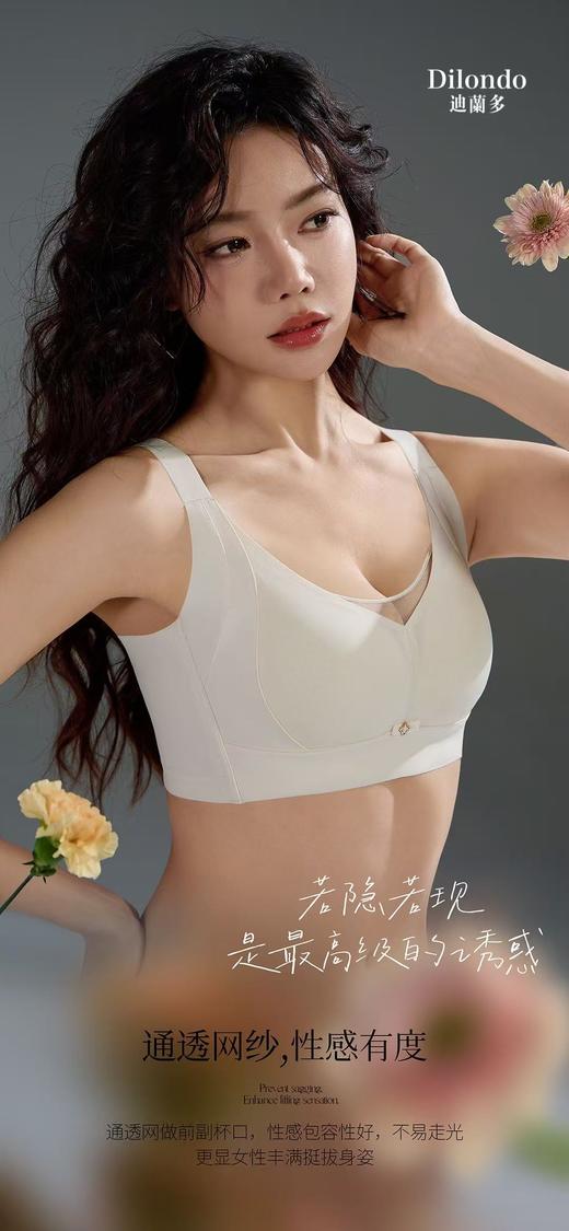 迪兰多无痕三明治纸片薄杯大胸显小轻盈透气稳定有型2118483 商品图5