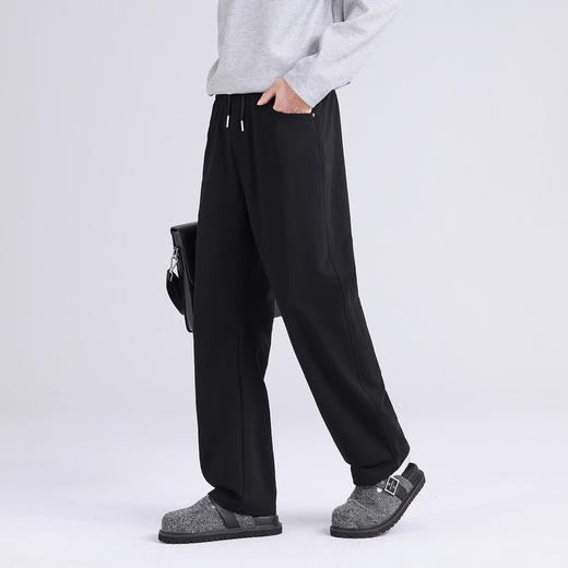 GXG男装26夏季时尚弹力舒适松紧腰系绳潮流百搭男式直筒休闲裤K&C 商品图1